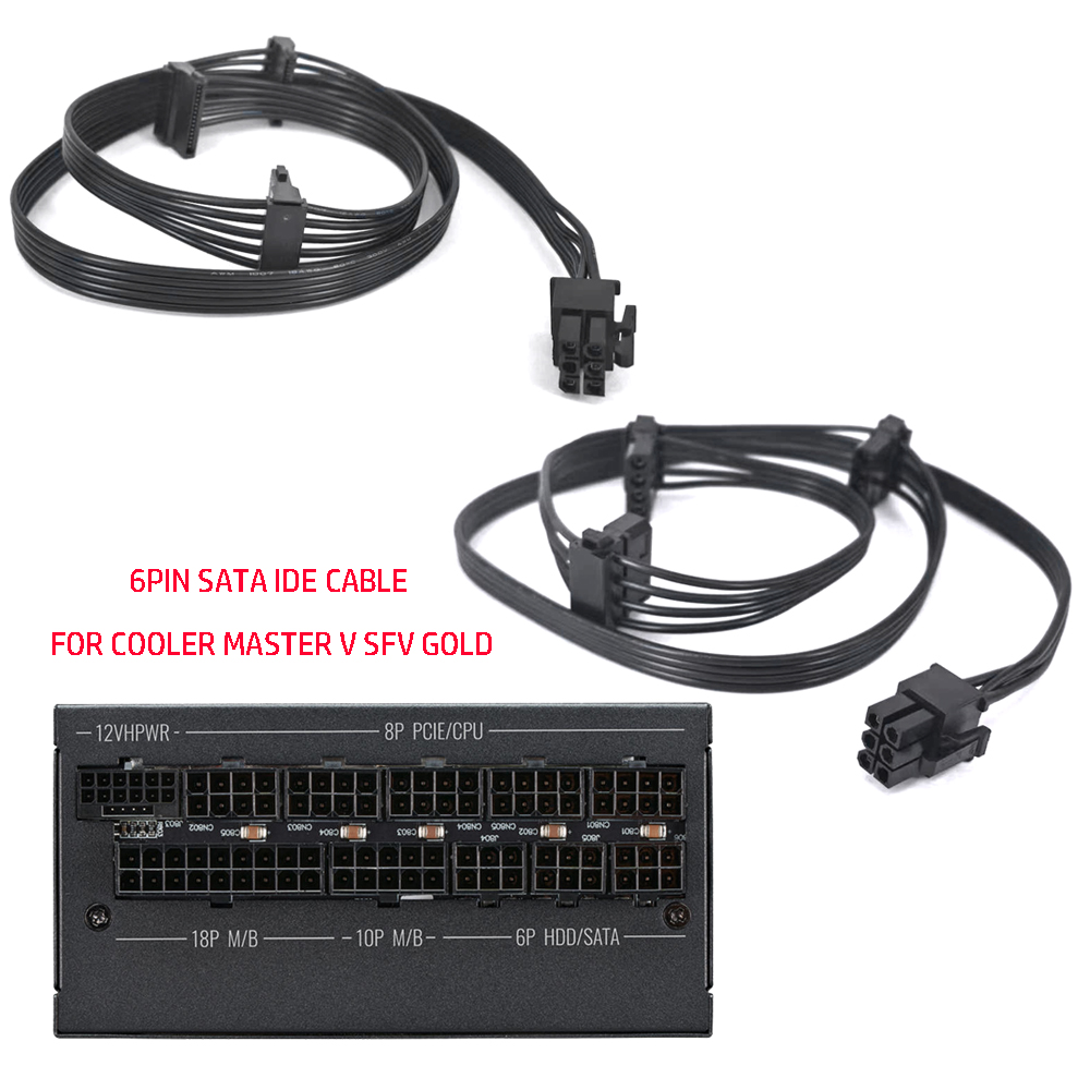 6PIN PCIE TO 3*SATA Molex IDE  - Sfx Modular Power Supply 850W Gold ulasan dan harga